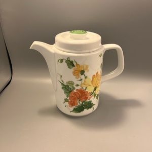 Hand painted W. Germany Kaiser Lauriane Teapot with Lid. Beautiful flowers.